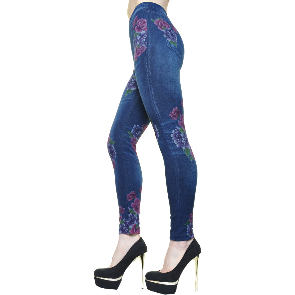 Angelina Lady's Patterned Jeggings (6-Pack), #006