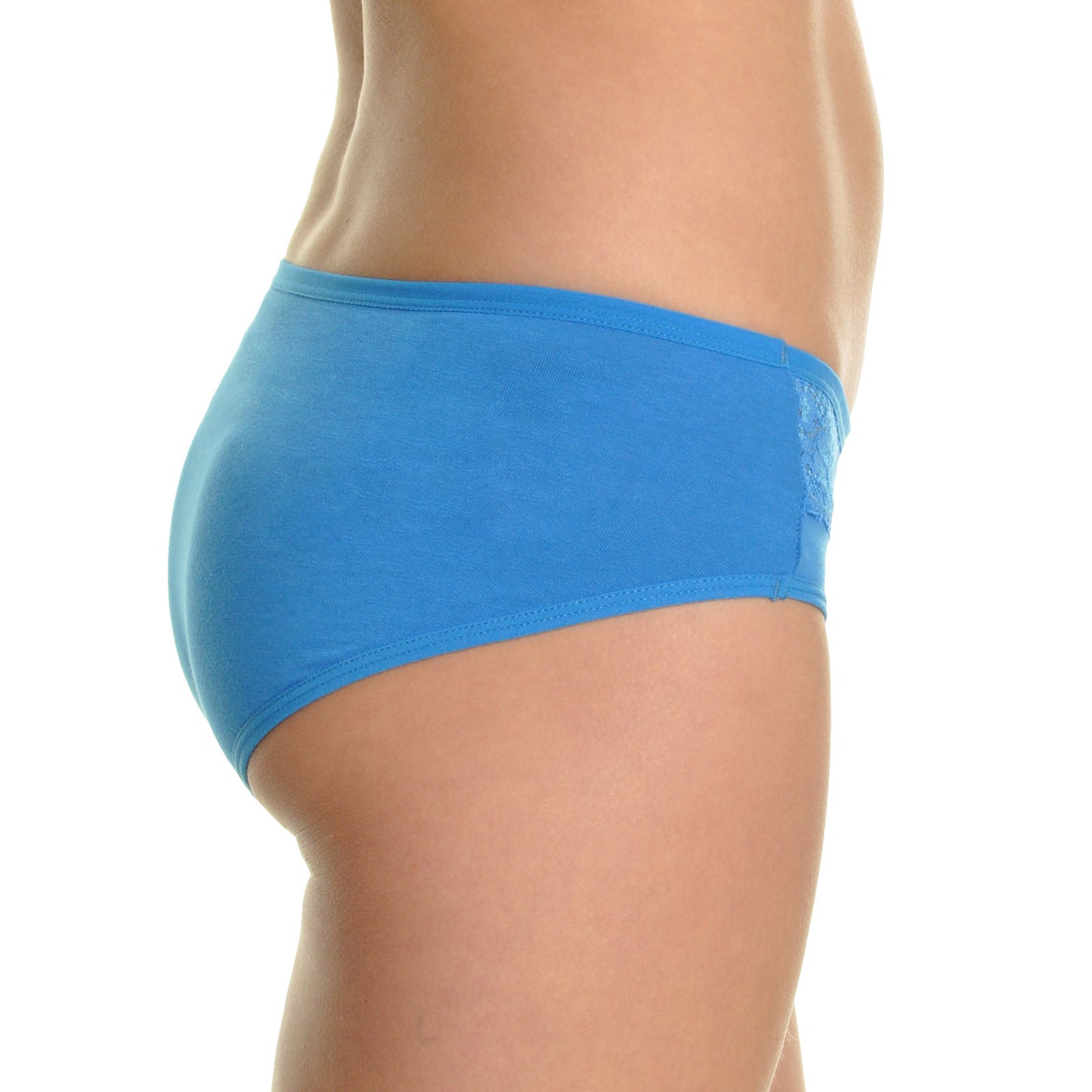 Angelina Floral Lace-Waist Cotton Hiphuggers (12-Pack), #G3184