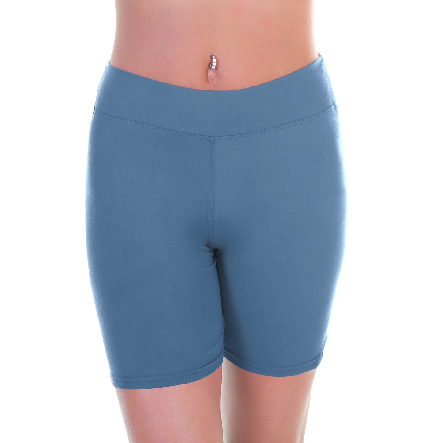 Angelina Women's Microfiber High Waist Biker Shorts (4-Pack), #133