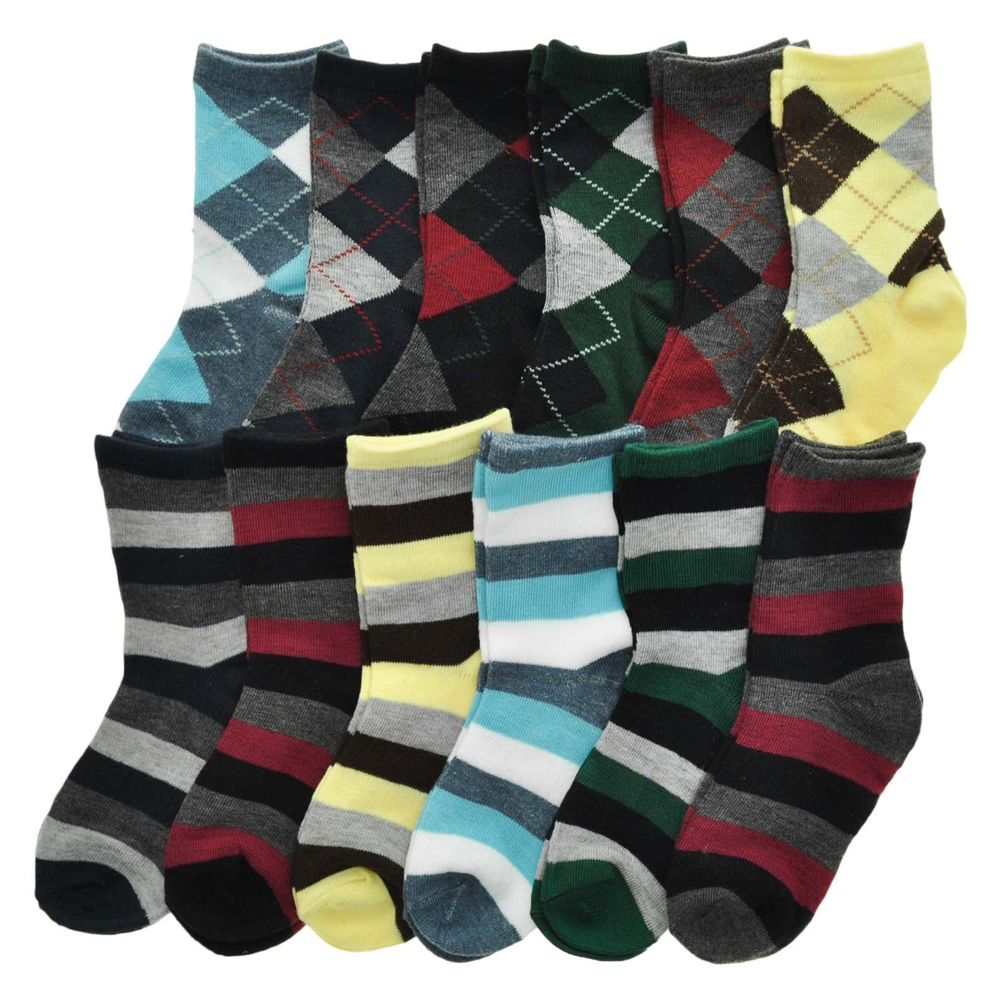 Maria Rosa Kid's Novelty Crew Socks (12-Pairs), #357