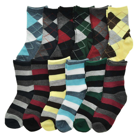 Maria Rosa Kid's Novelty Crew Socks (12-Pairs), #357