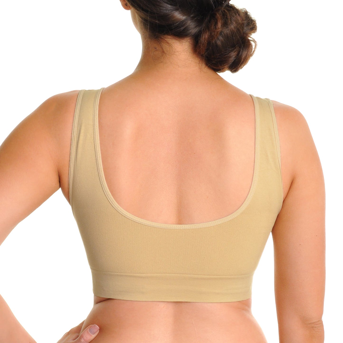 Angelina Seamless Bralette with Lace Modesty Panel (6-Pack), #SE818