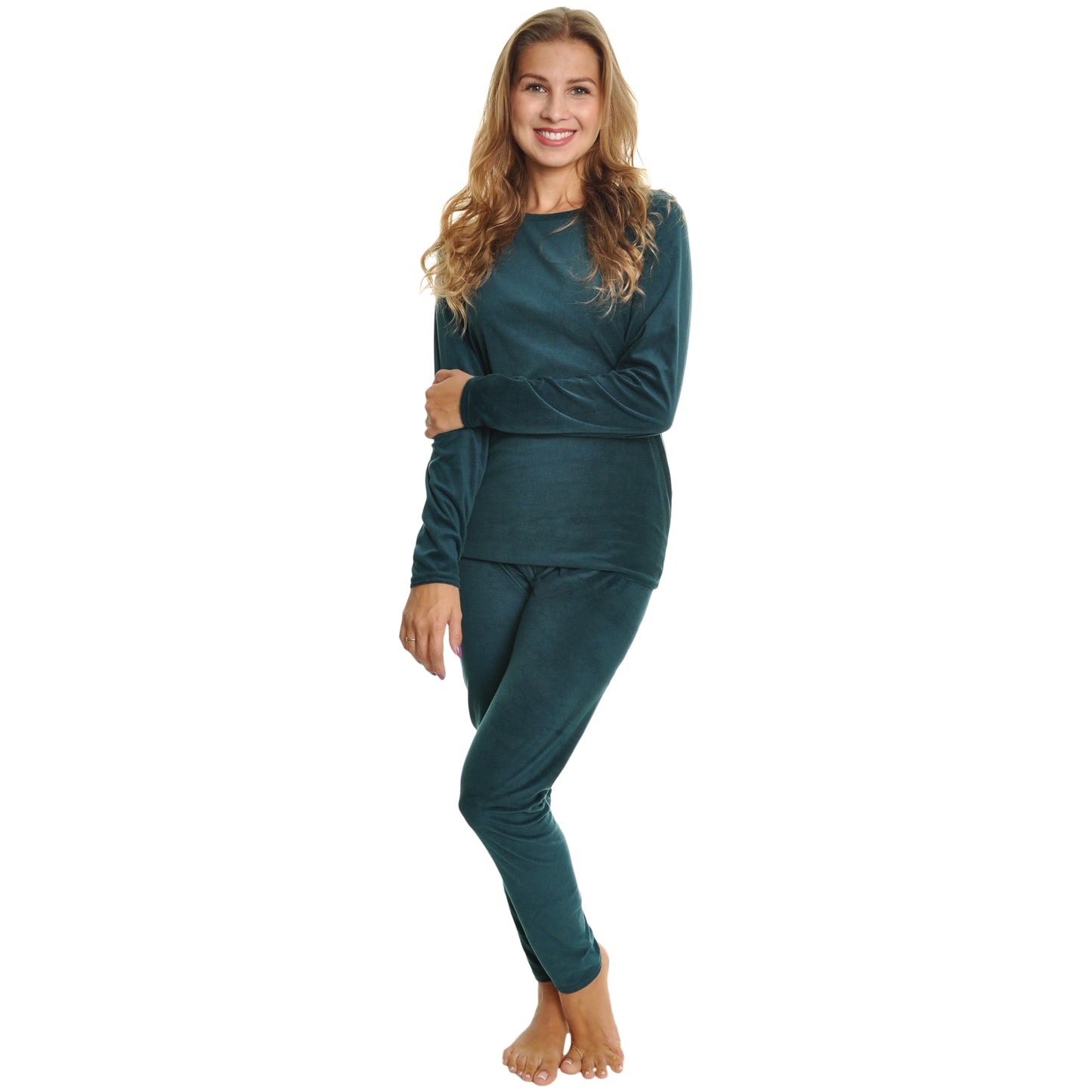 Angelina Womens Velvet Long Sleeve Thermal Set (3-Pack), #T7917SET