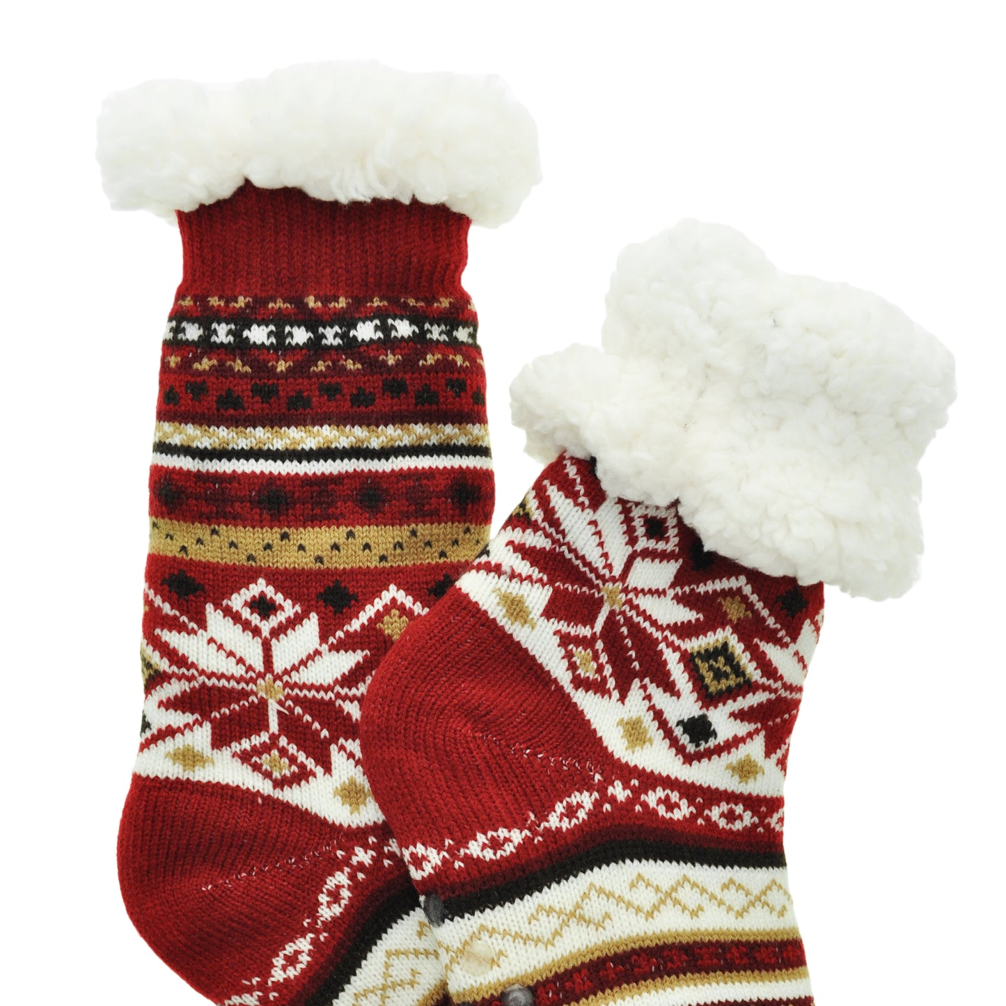 Angelina Winter-Weight Sherpa-Lined Knitted Thermal Crew Socks (3-Pairs), #WF1911