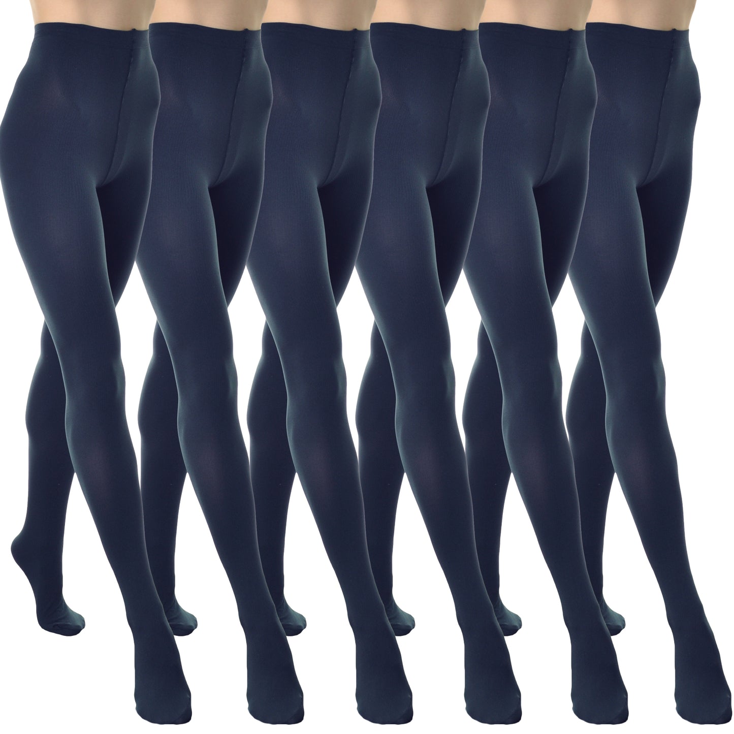 Angelina Winter Brushed Interior Thermal Tights (6-Pack)