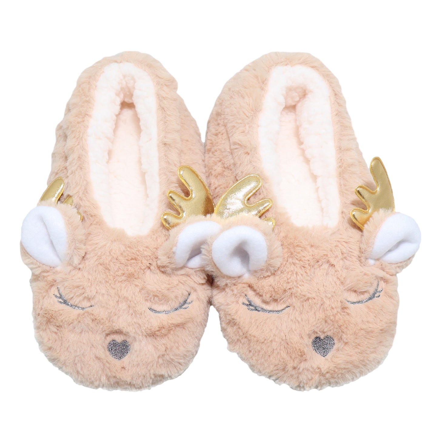 Angelina Winter-Weight Indoor Slipper Socks with Deer Design (3-Pairs), #WF1920