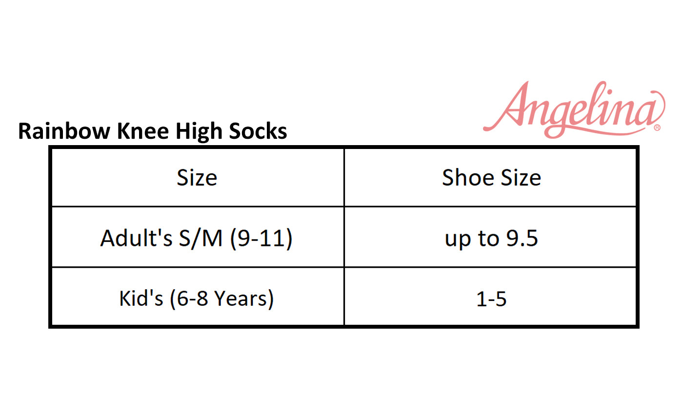 Angelina Rainbow Knee High Socks (6-Pairs), #2570