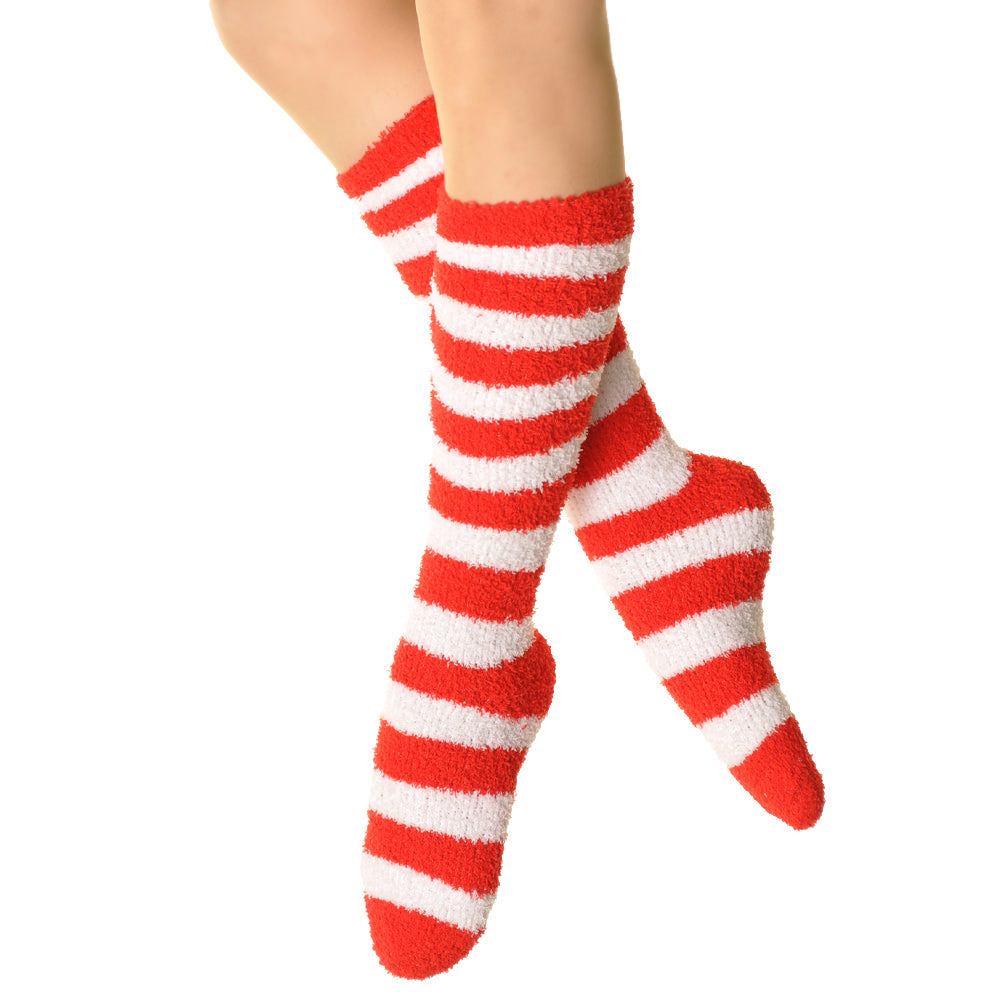 Angelina Snuggly Comfy Assorted Patterned Knee-High Socks (12-Pairs)