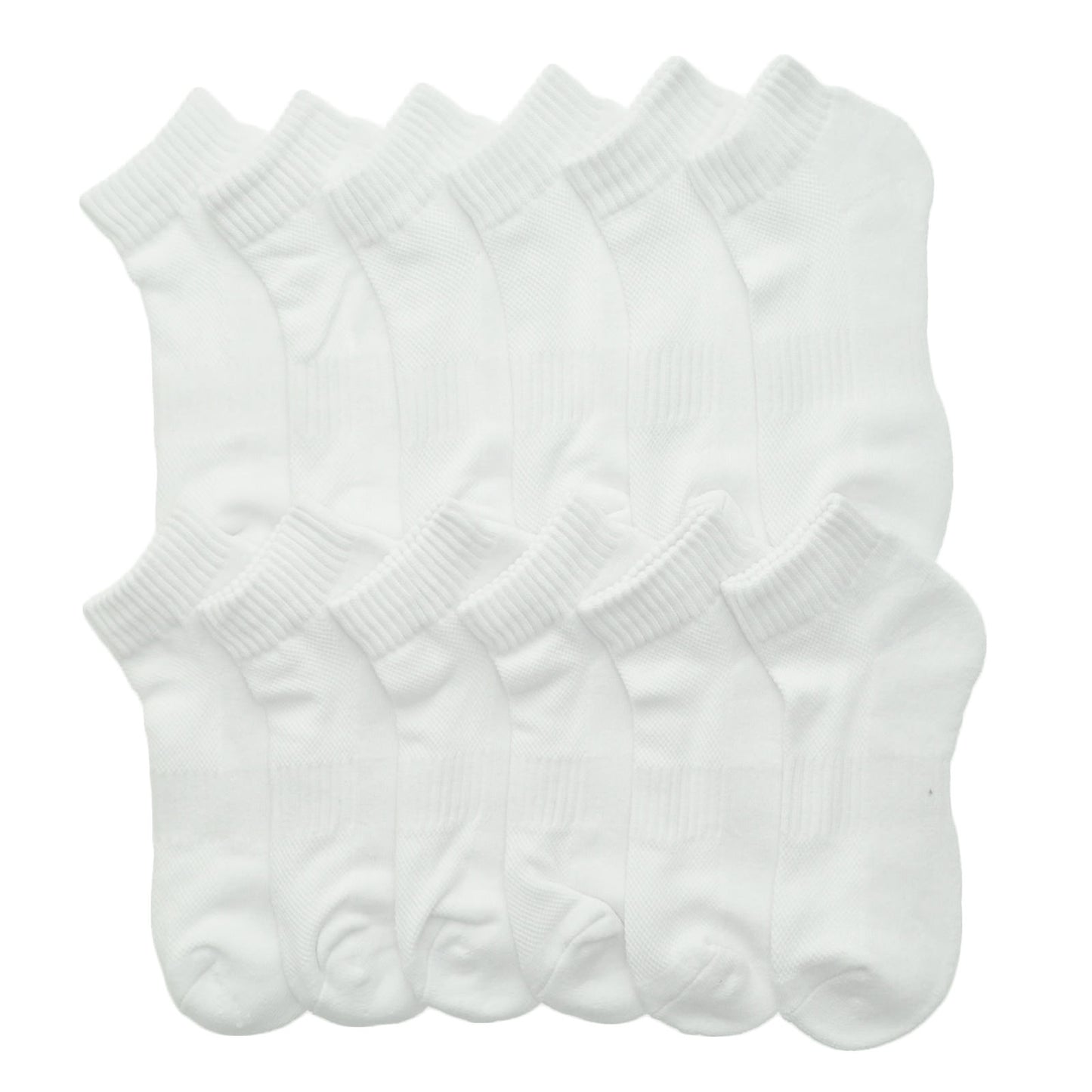 Angelina Unisex Ankle Socks with Arch Support and Cushioned Soles (12-Pairs), #XASOCK