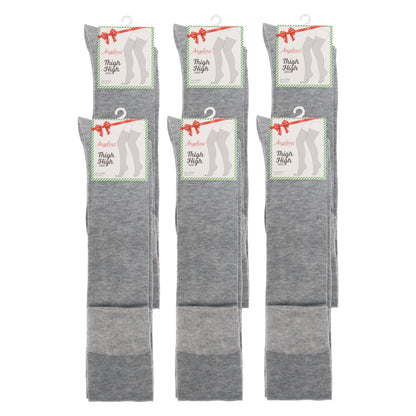 Angelina Over the Knee Thigh-High Socks (6-Pack), #6755