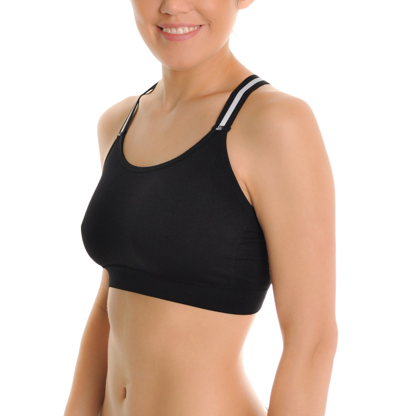 Angelina Seamless Strappy-Back Bras (3-Pack), #SE862