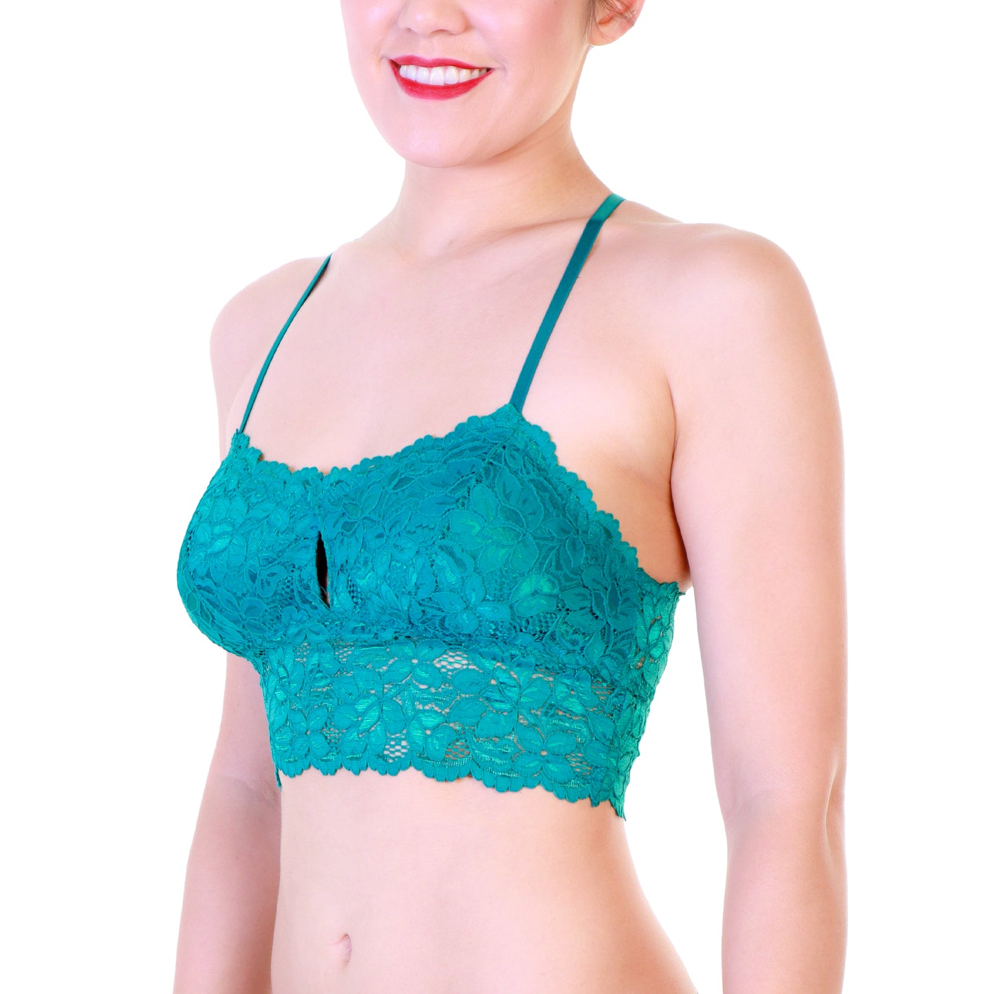 Angelina Floral Lace Racerback Bralette (3 or 6 Pack), #B305