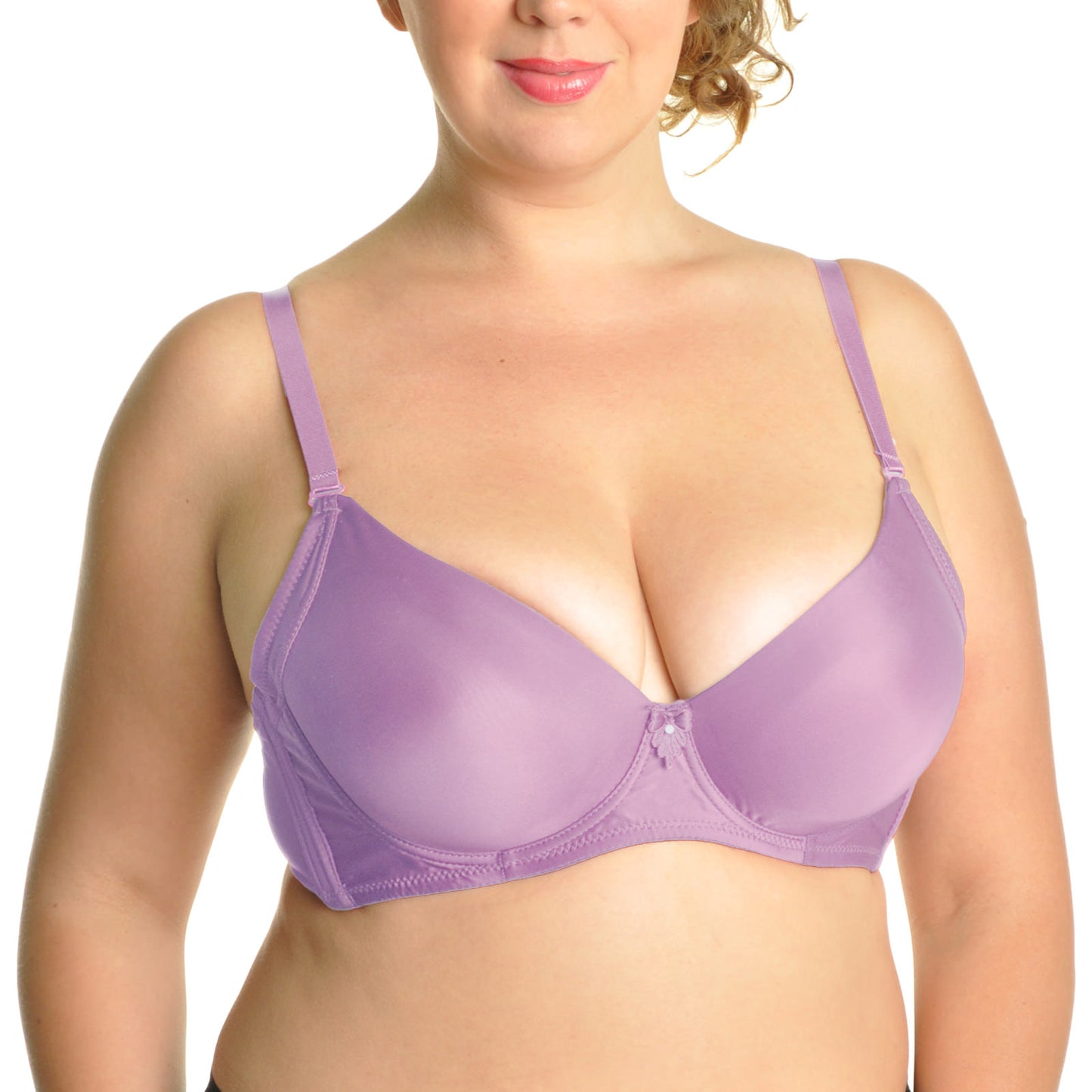 Angelina Wired Padded T-Shirt Bras with Wide Wings (6-Pack), #B290