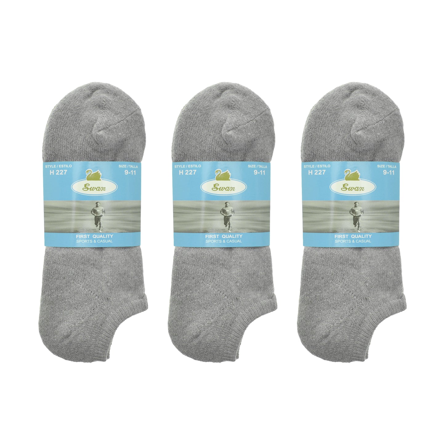 Swan Unisex No-Show Socks (12-Pairs), #H227