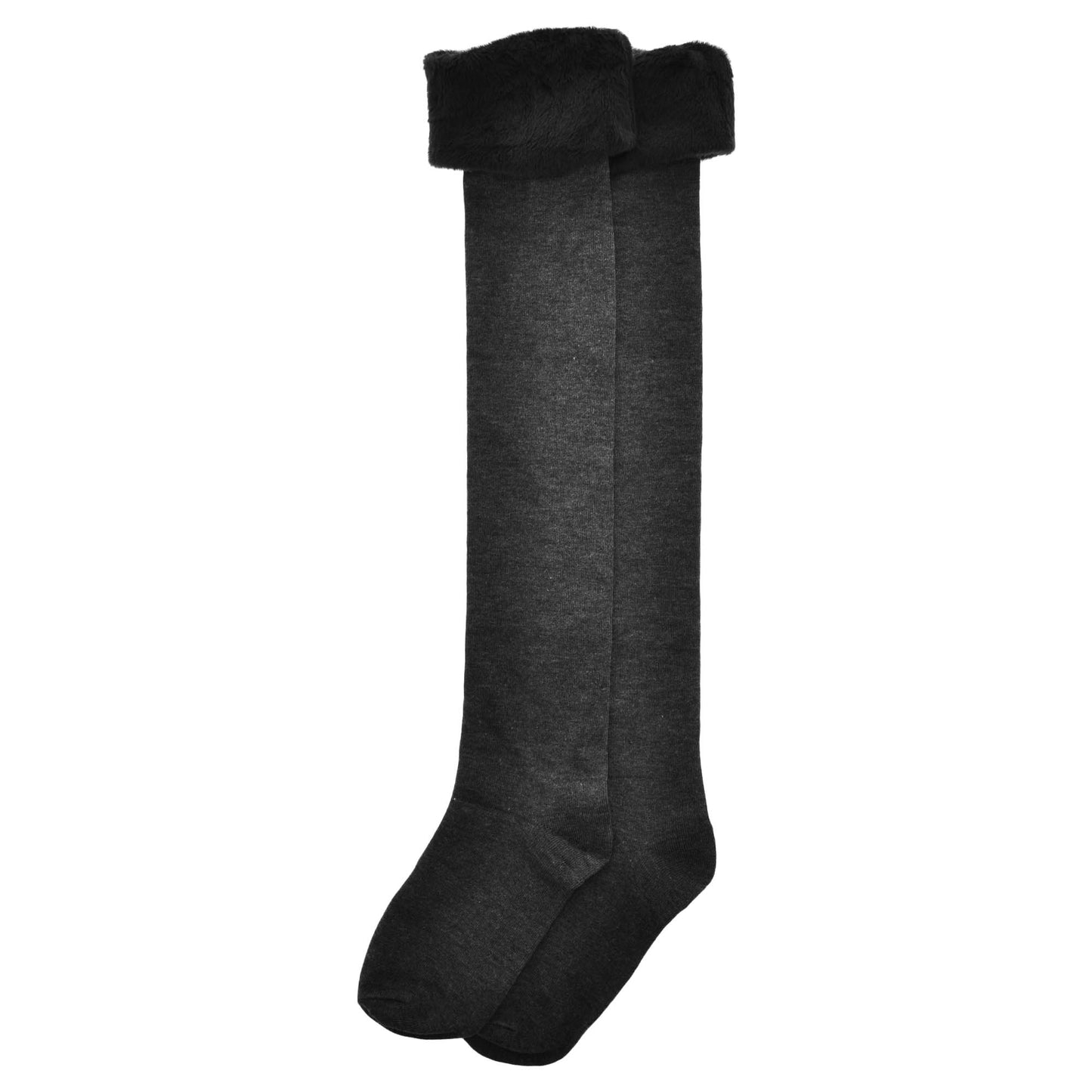 Angelina Winter Faux Fur Trim Knee Socks (6-Pack), #WF1153