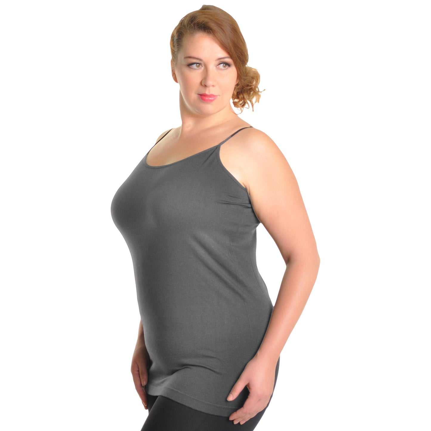 Angelina Seamless Tank Top with Adjustable Spaghetti Straps (1 or 6 Pack), #SE815