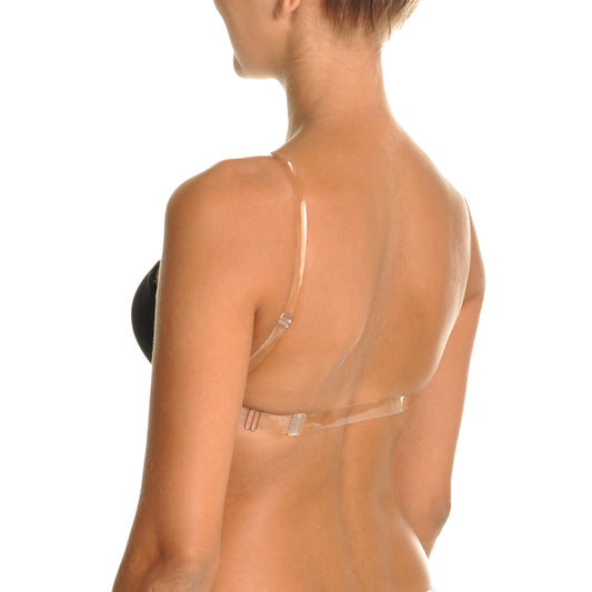 Angelina Wired and Padded Push-Up Bras with Clear Wings and Straps (6-Pack), #B886