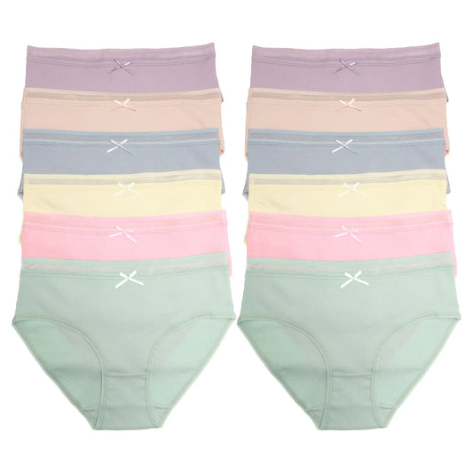 Angelina Cotton Ribbed Knit Hiphugger Panties (12-Pack), #G6822