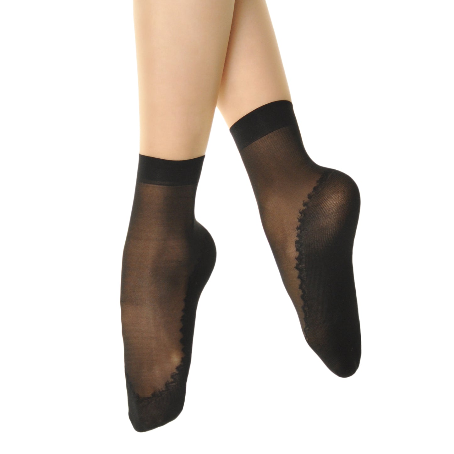 Angelina Sheer Ankle Hosiery with Reinforced Bottom (6-Pairs), #322