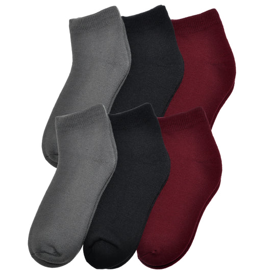 Angelina Unisex French Terry Quarter Socks (6-Pairs), #2558