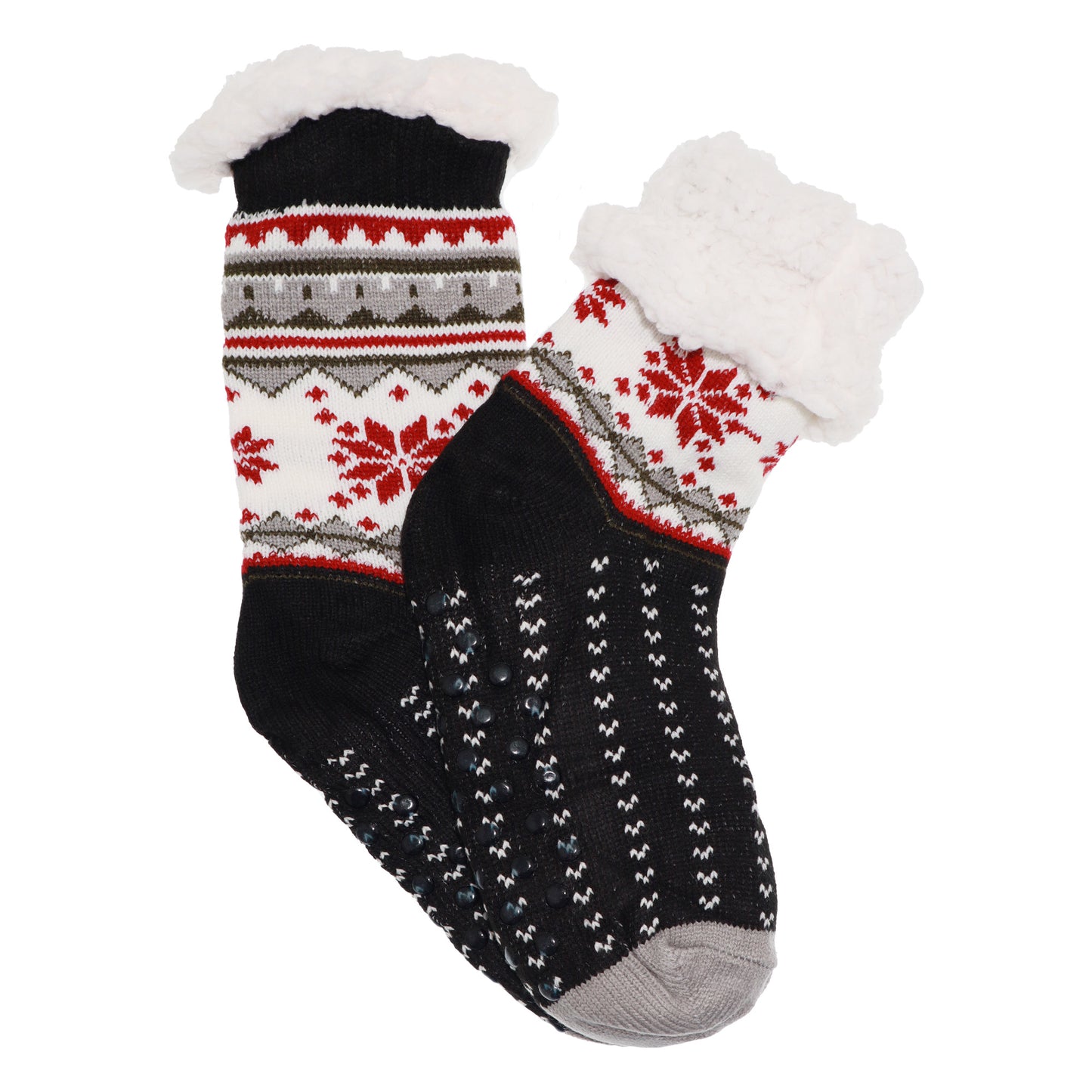 Angelina Winter-Weight Sherpa-Lined Knitted Thermal Crew Socks (3-Pairs), #WF1911