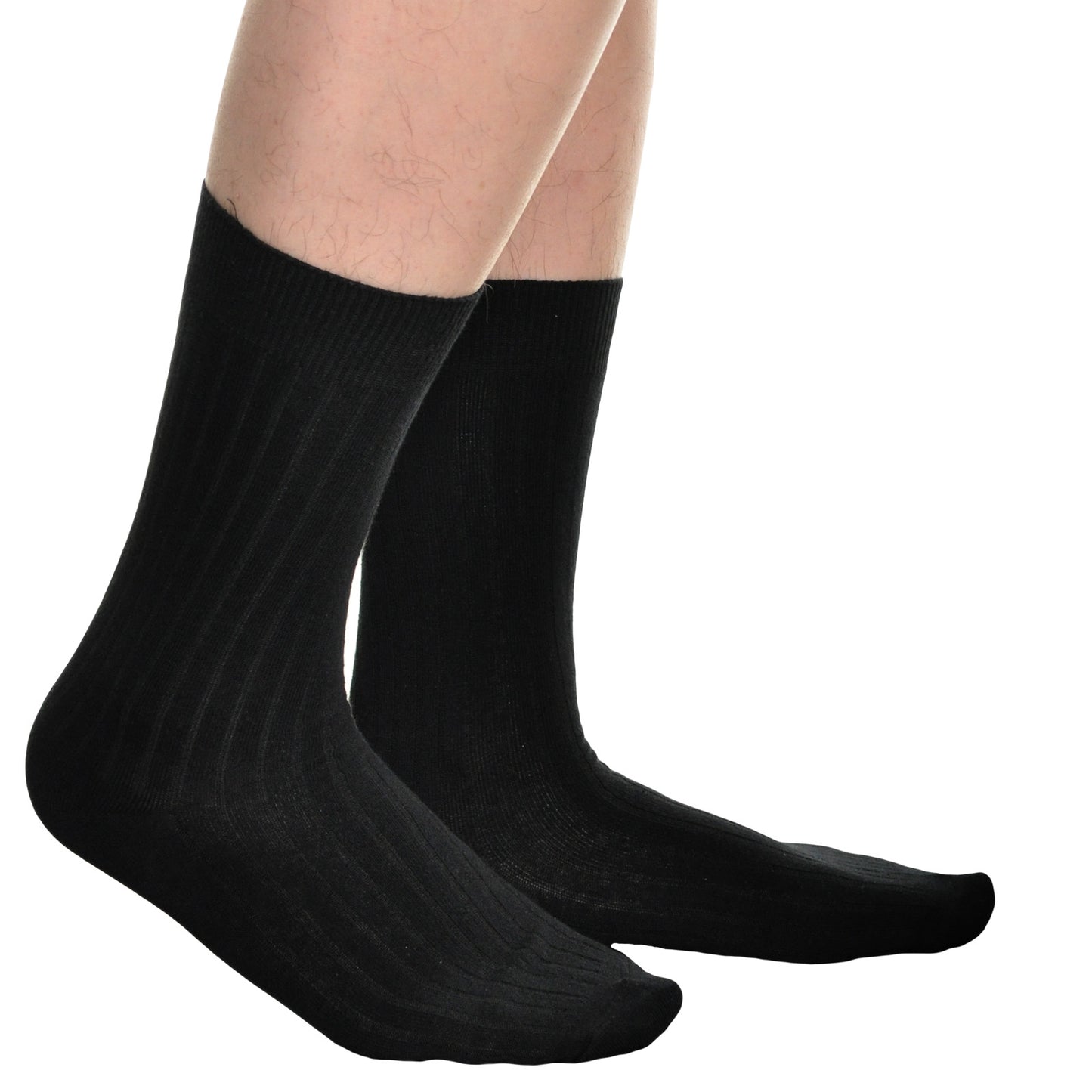 Swan Men's Cotton Ribbed Dress Socks (12-Pack), #993