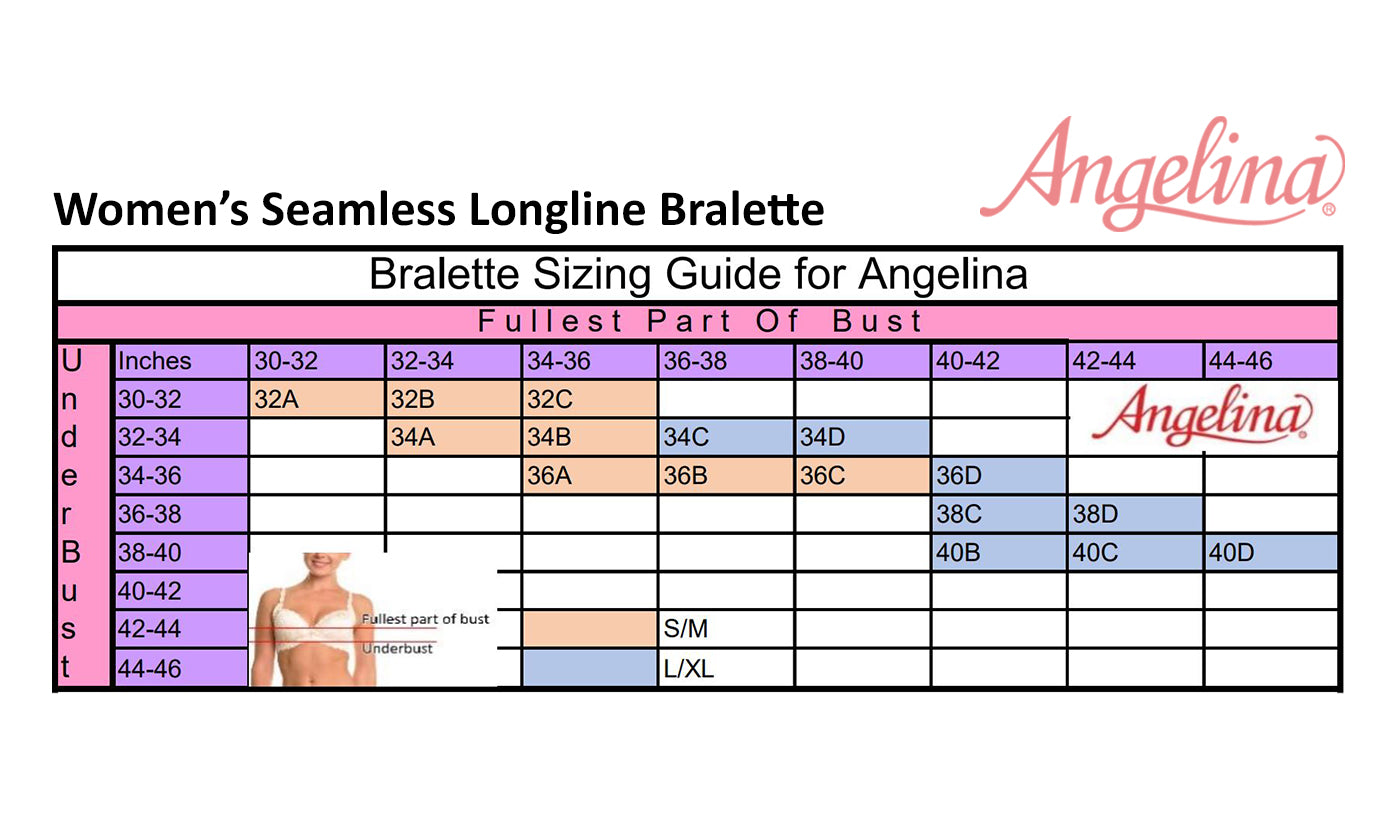 Angelina Seamless Long Line Bralette with Racerback Straps (3-Pack), #SE868