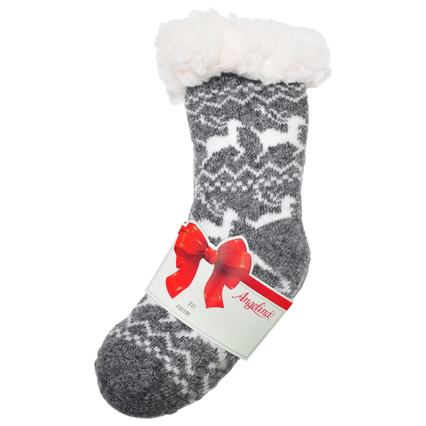Angelina Kids Winter-Weight Sherpa-Lined Knitted Thermal Crew Socks (3-Pairs)