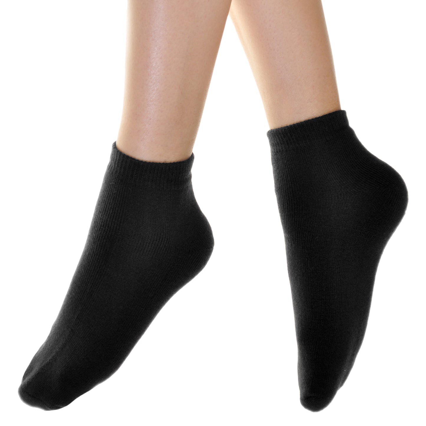 Angelina Unisex French Terry Quarter Socks (6-Pairs), #2558