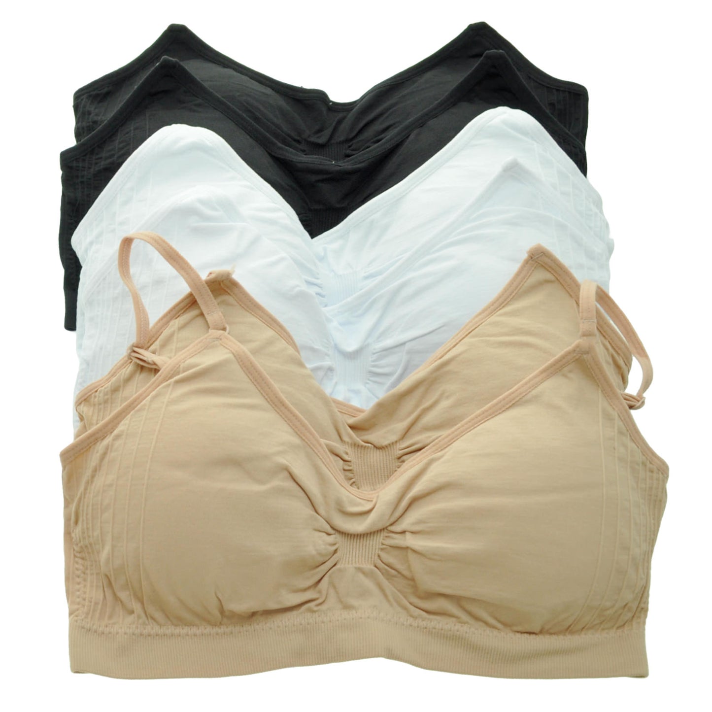Angelina Seamless Wireless Bralette with Removable Pads (6 Pack), #B6097