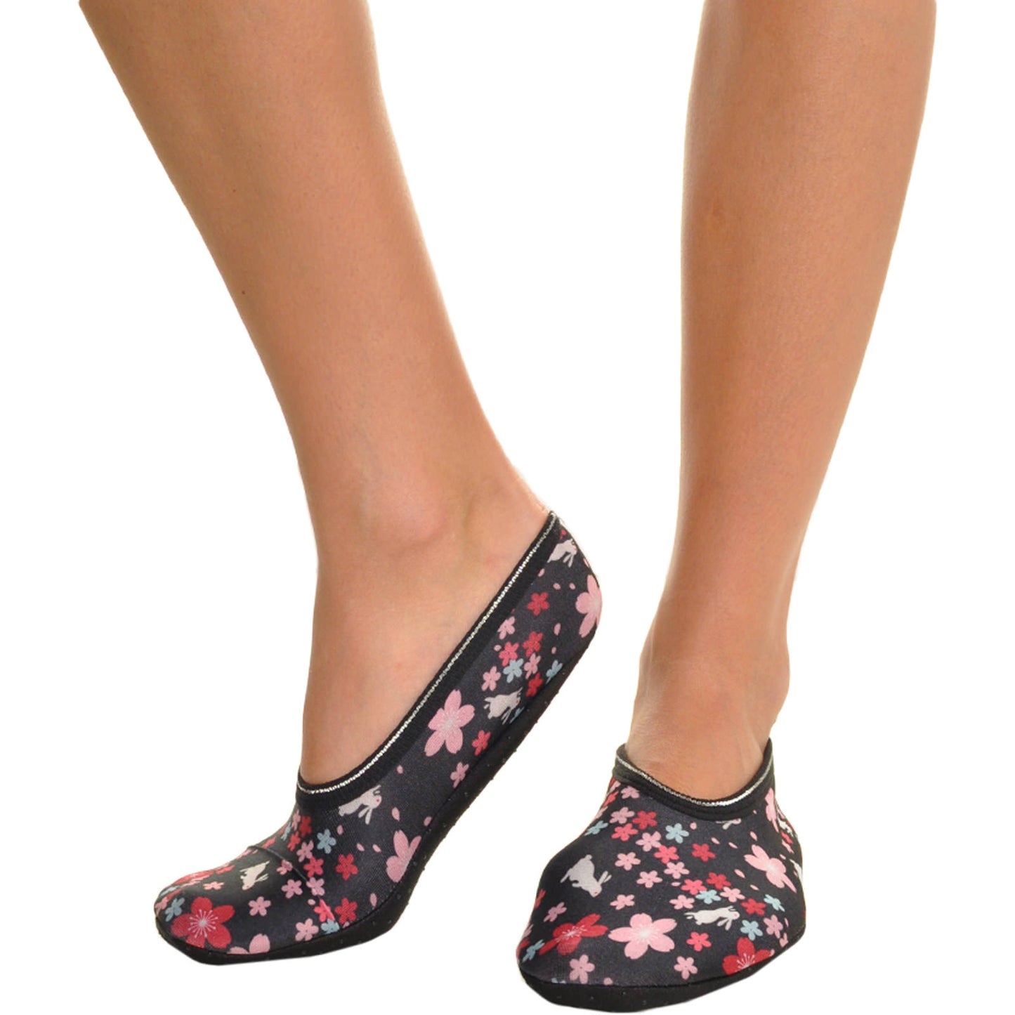 Angelina Fleece-Lined Slip-Resistant Slipper Socks (12-Pack), #WF1135