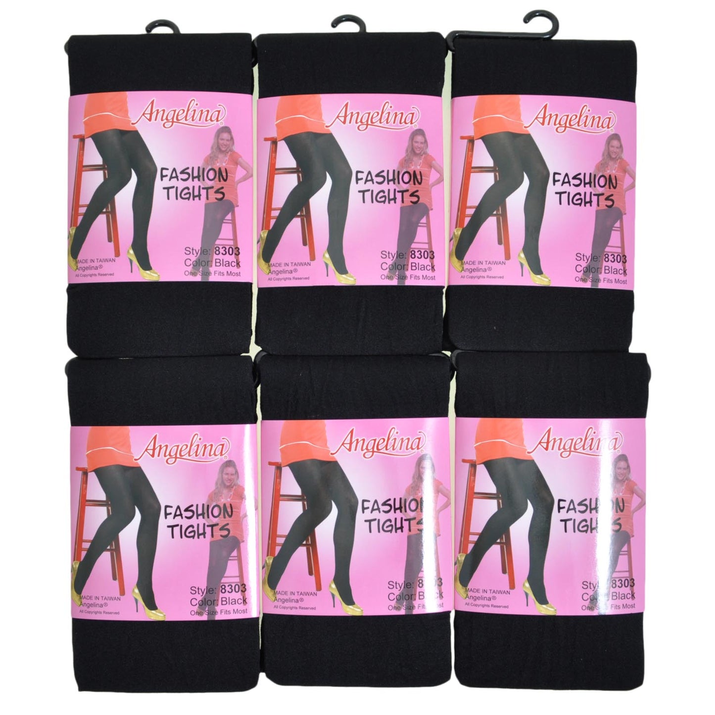 Angelina Women's Semi-Opaque Tights (6-Pack), #8303