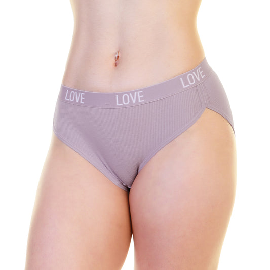 Angelina High-Cut Hiphugger Panties with Love Elastic Waitband (6 Dozen), #G6823
