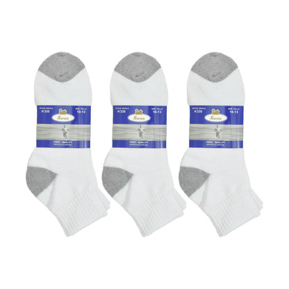 Swan Unisex Cotton Blend Quarter Socks (12-Pairs), #H330