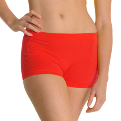 Angelina Seamless Tagless Multi-Colored Boxer Panties (6 or 12 Pack), #B6097