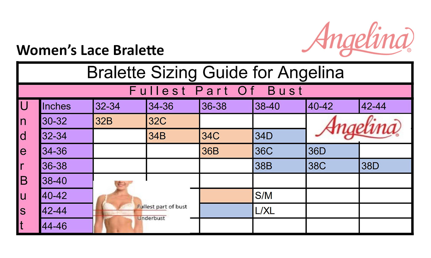Angelina Floral Lace Racerback Bralette (3 or 6 Pack), #B305