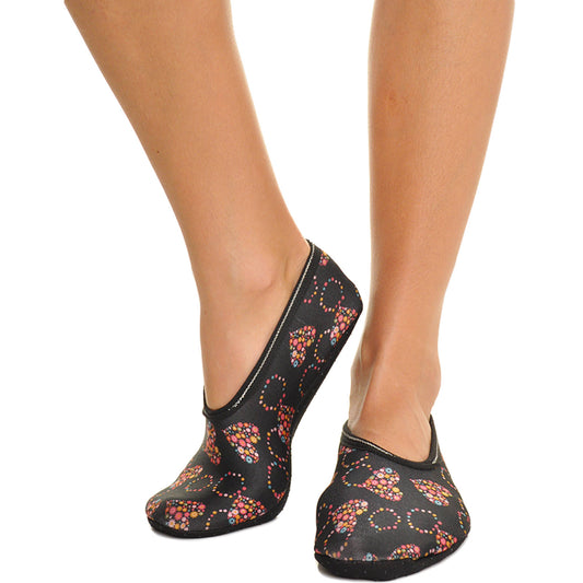 Angelina Fleece-Lined Slip-Resistant Slipper Socks (12-Pack), #WF1135