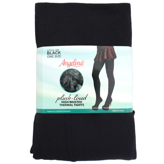Plush-Lined High Waisted Thermal Tights (3 Dozen), #099