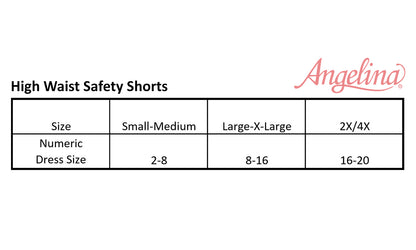 Angelina Women's Microfiber High Waist Knee Length Shorts (4-Pack), #135