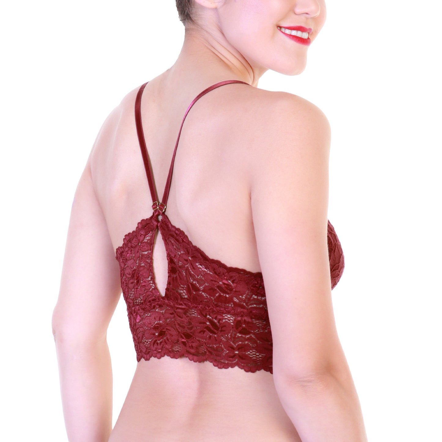 Angelina Floral Lace Racerback Bralette (3 or 6 Pack), #B305