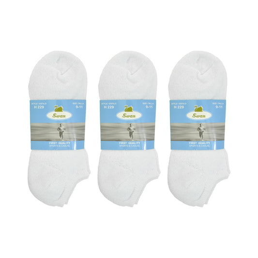 Swan Unisex No-Show Socks (12-Pairs), #H229