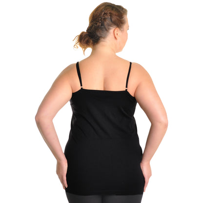 Angelina Seamless Tank Top with Adjustable Spaghetti Straps (1 or 6 Pack)