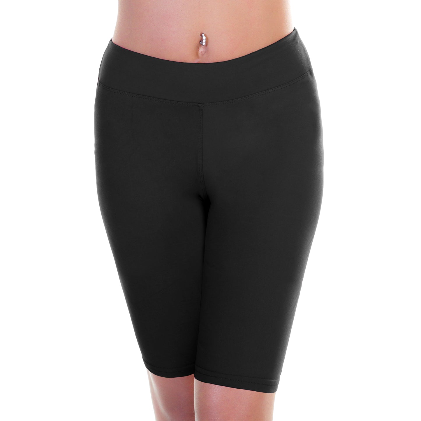 Angelina Women's Microfiber High Waist Knee Length Shorts (2 Dozen), #135