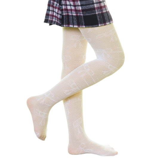 Angelina Girls Bowtie Lace Pantyhose (3 Dozen), #1967