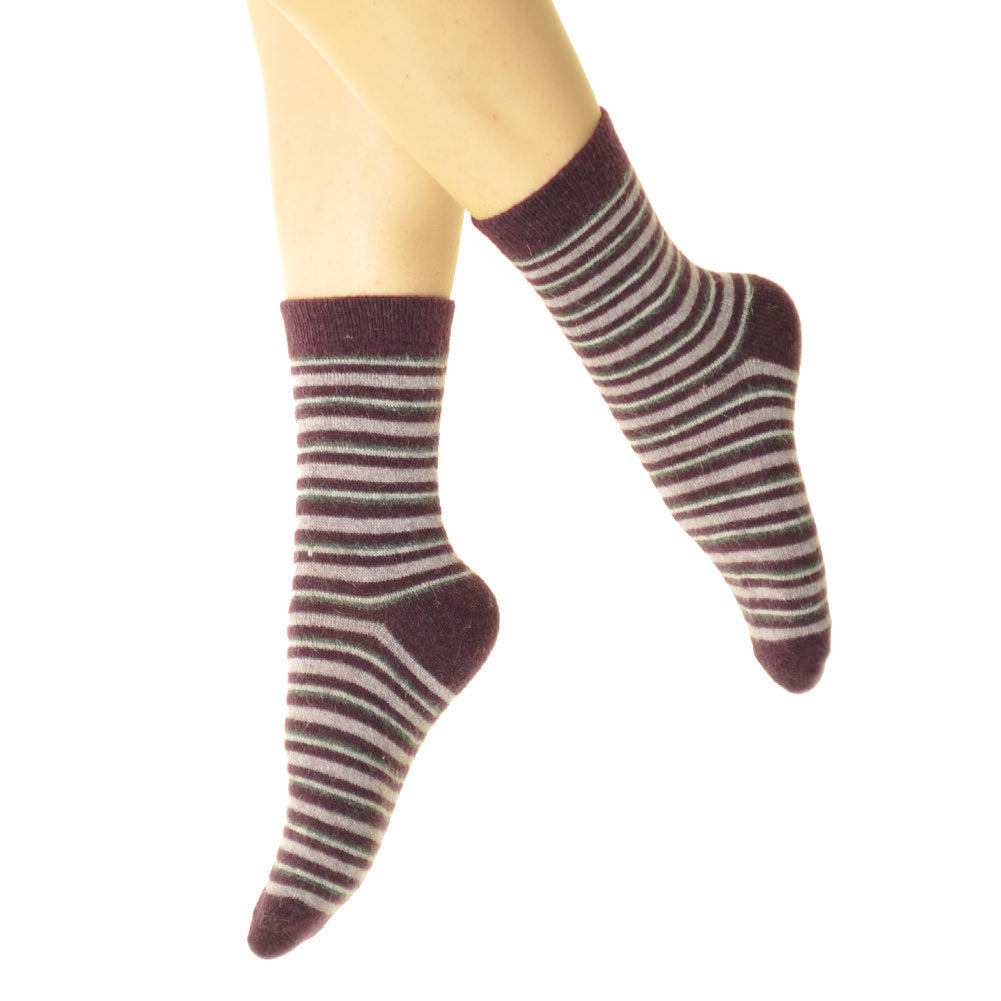 Angelina Wool-Blend Half-Crew Winter Socks (12-Pairs), #WF1998