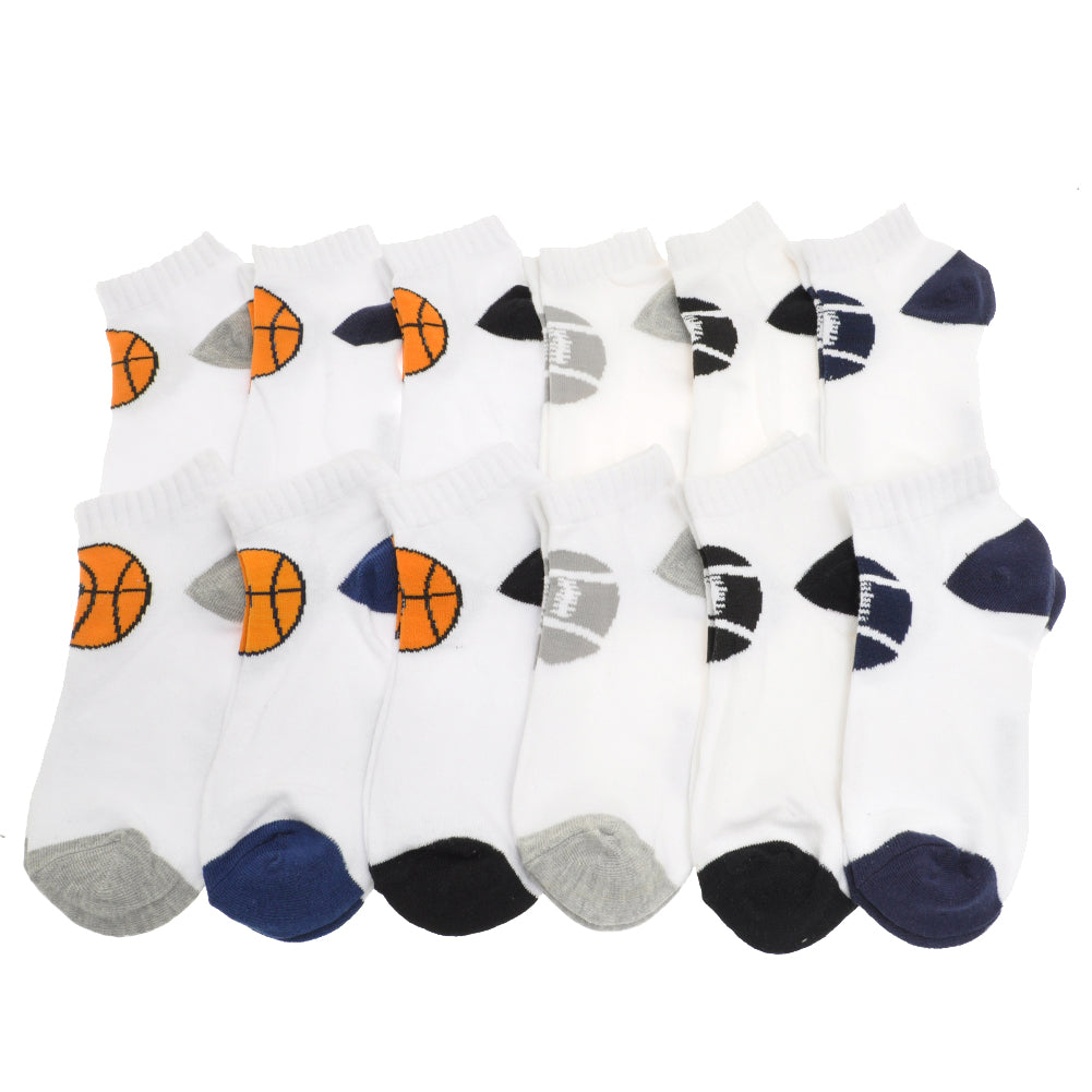 Assorted Prints Unisex Low Cut Trainer Socks (6 Dozen), #2305