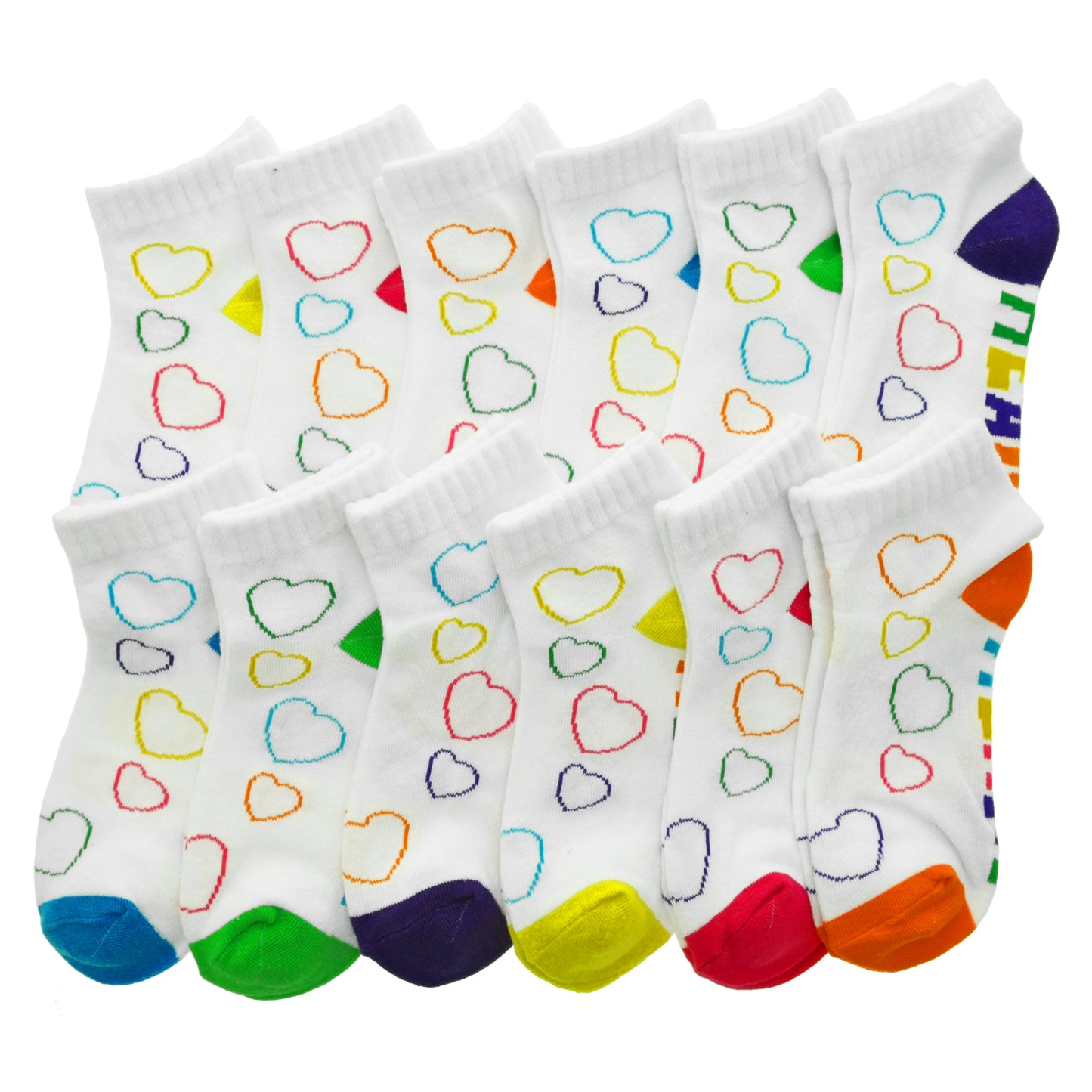 Assorted Prints Unisex Low Cut Trainer Socks (12-Pairs)