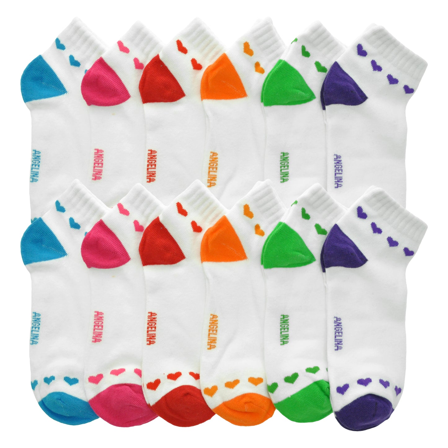 Assorted Prints Unisex Low Cut Trainer Socks (12-Pairs)