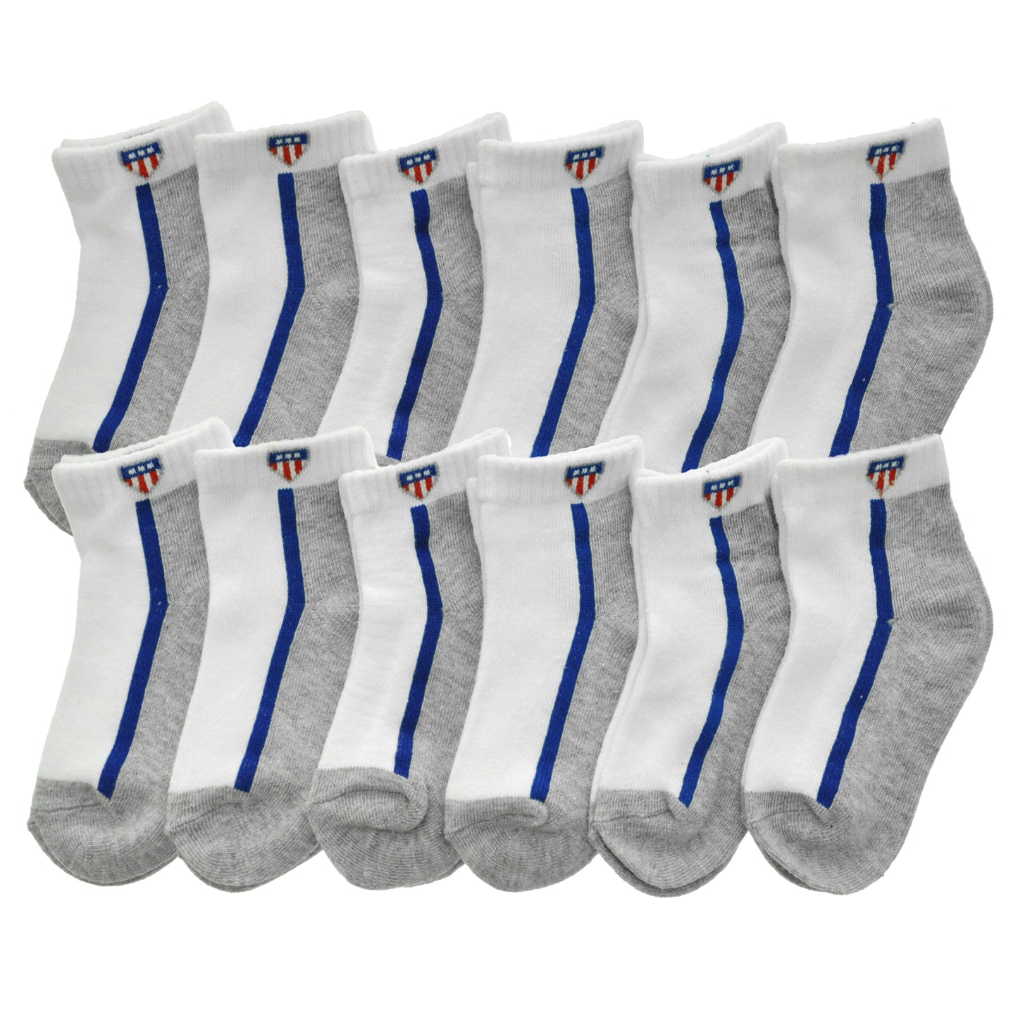 Assorted Prints Unisex Low Cut Trainer Socks (12-Pairs)