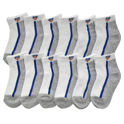 Assorted Prints Unisex Low Cut Trainer Socks (12-Pairs)
